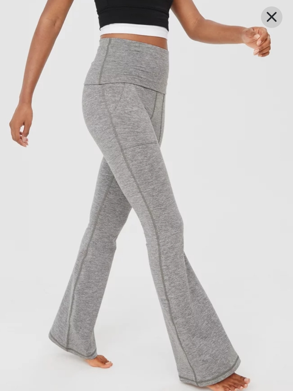OFFLINE By Aerie The Hugger High Waisted Foldover Flare LeggingS Athletic Yoga